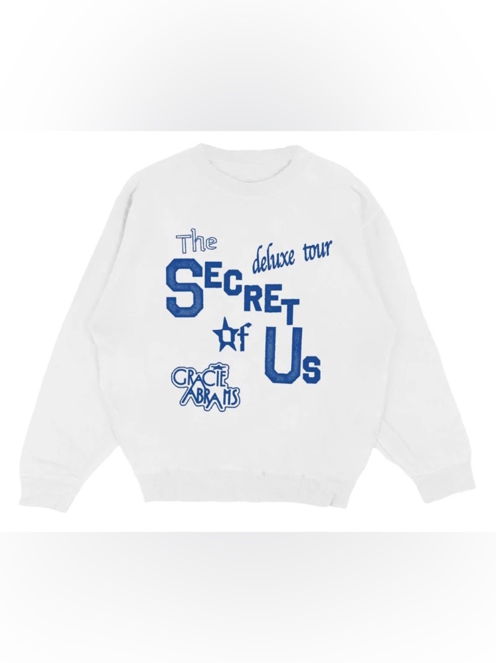 Gracie Abrams The Secret Of Us Deluxe White Tour Crewneck